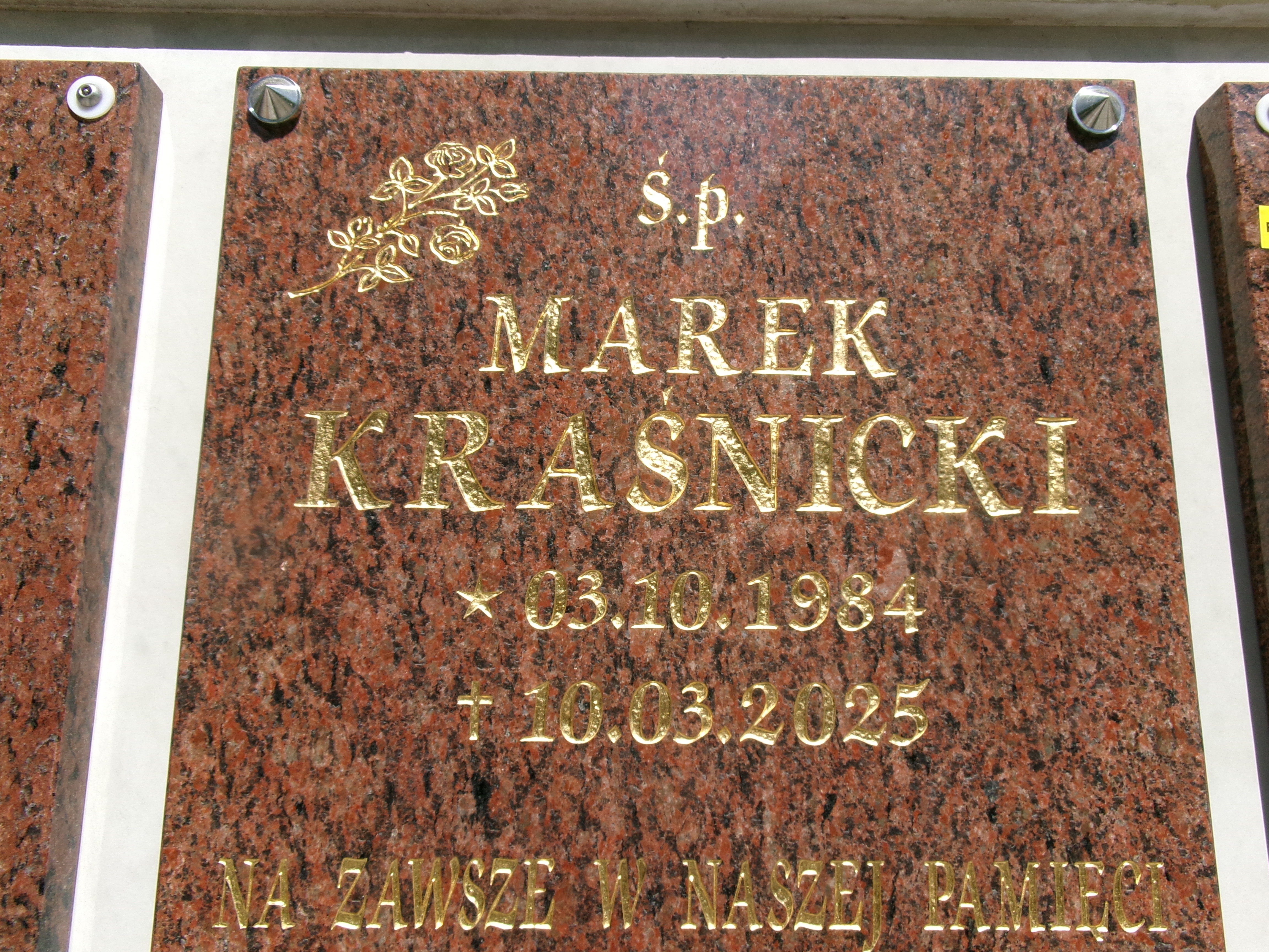 Grób MAREK KRAŚNICKI