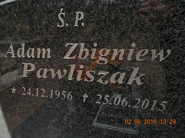 Grób ADAM PAWLISZAK