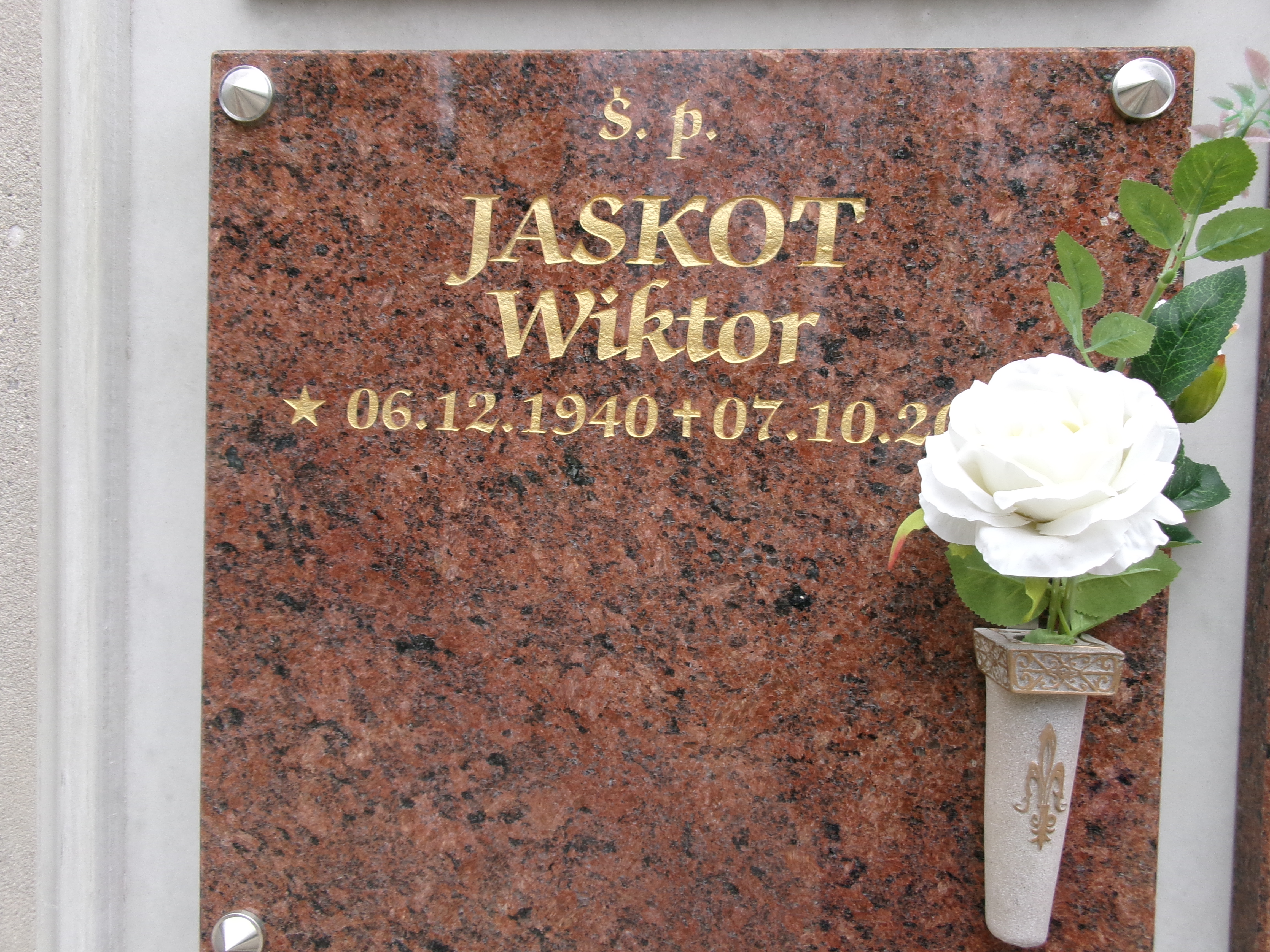 Wiktor JASKOT 1940 Bolesławiec zakład gosp kom - Grobonet - Wyszukiwarka osób pochowanych