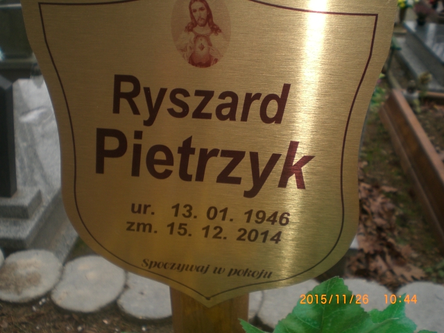 Ryszard PIETRZYK 1946 Bolesławiec zakład gosp kom - Grobonet - Wyszukiwarka osób pochowanych