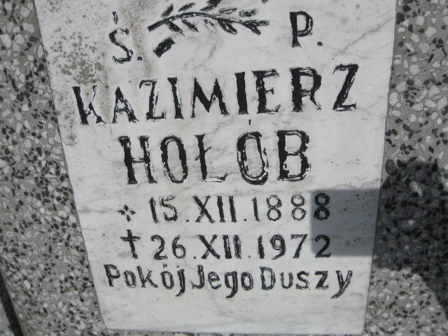 Kazimierz HOŁUB 1888 Bolesławiec zakład gosp kom - Grobonet - Wyszukiwarka osób pochowanych