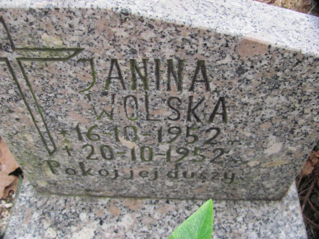 Janina WOLSKA 1952 Bolesławiec zakład gosp kom - Grobonet - Wyszukiwarka osób pochowanych