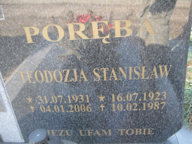 Teodozja PORĘBA 1931 Bolesławiec zakład gosp kom - Grobonet - Wyszukiwarka osób pochowanych