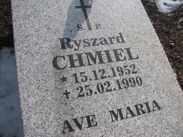 Ryszard CHMIEL 1952 Bolesławiec zakład gosp kom - Grobonet - Wyszukiwarka osób pochowanych