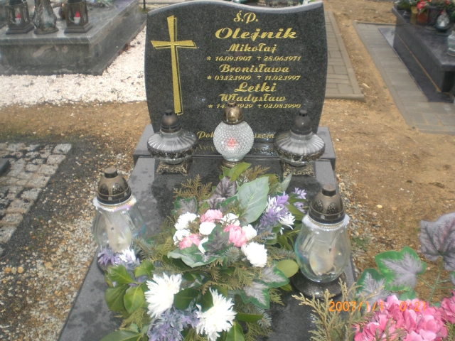 Mikołaj OLEJNIK 1907 Bolesławiec zakład gosp kom - Grobonet - Wyszukiwarka osób pochowanych