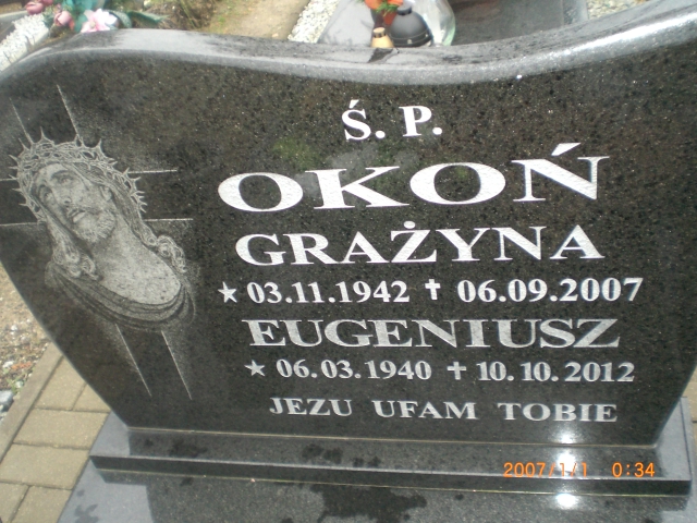 Eugeniusz OKOŃ 1940 Bolesławiec zakład gosp kom - Grobonet - Wyszukiwarka osób pochowanych