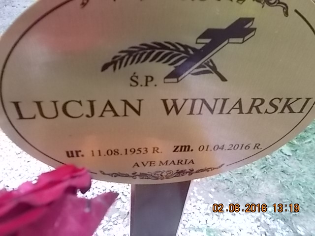 Grób LUCJAN WINIARSKI