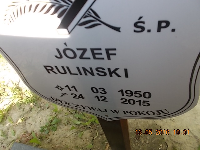 Grób JÓZEF RULIŃSKI